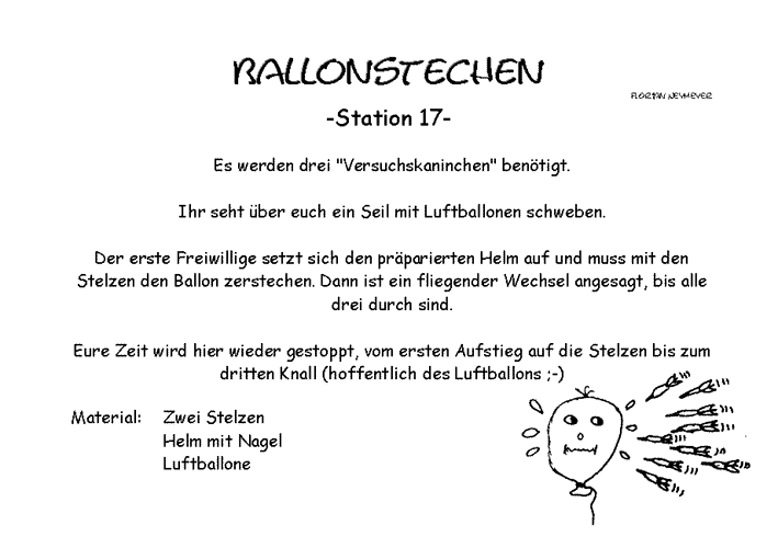 Stationsbeschreibung Ballonstechen