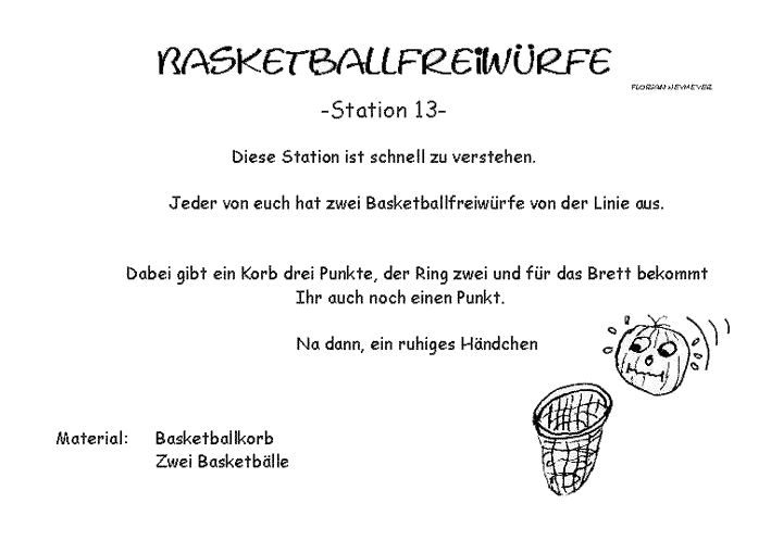 Stationsbeschreibung Basketballfreiw&uuml;rfe