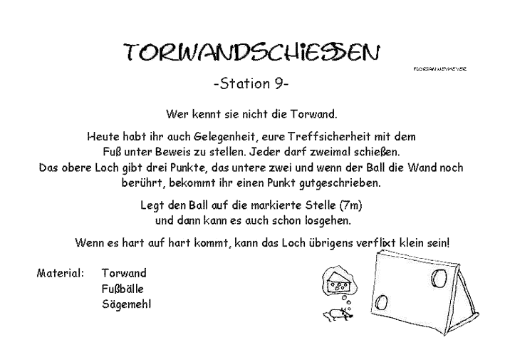 Stationsbeschreibung Torwandschie&szlig;en