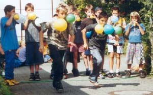 "Flying Steps" beim Ballonrennen